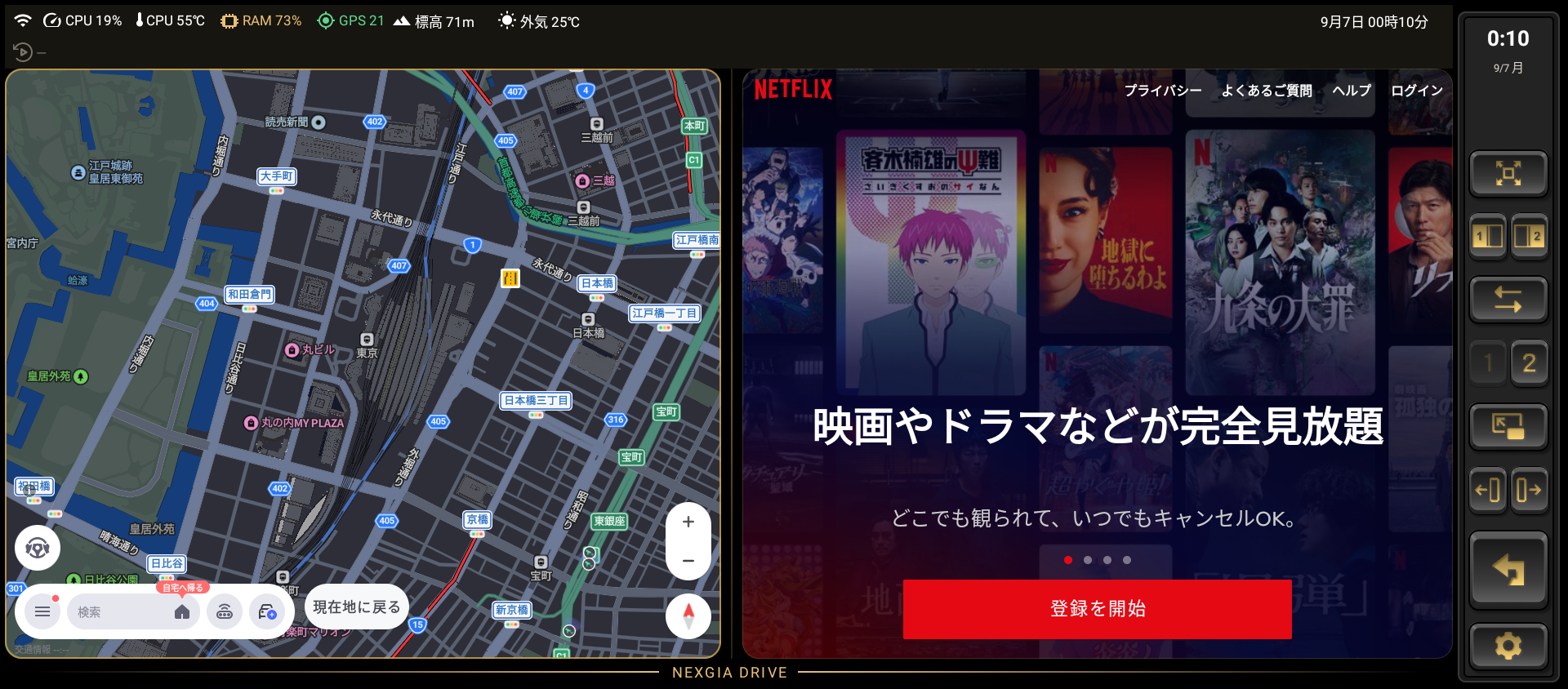 2画面表示