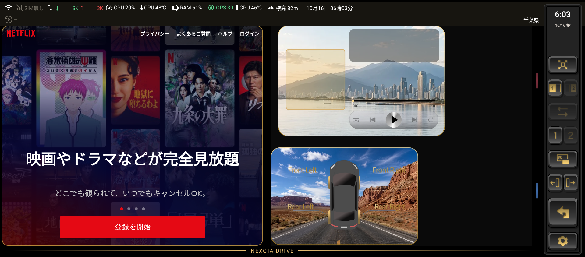 ハーフ表示